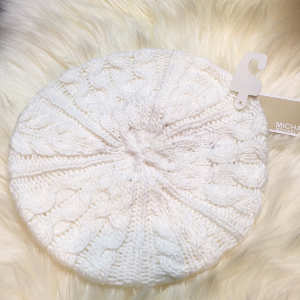 Michael Kors Cream Beret - Picture 2 of 5